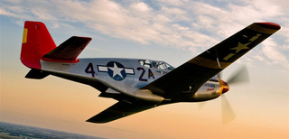 A restored P-51C Mustang with the markings of the 99th Pursuit Squadron (Max Haynes)